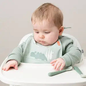 Bavoir petit lot de 2 Croco vert