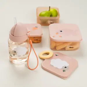 Gourde à paille Tiny farm Rose (280 ml)
