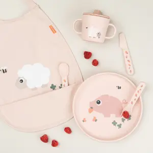 Bavoir élastique Tiny farm Rose