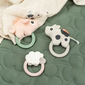 Hochet avec anneau de dentition Pigee Multicolore