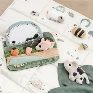 Miroir d'éveil Tummy time Tiny farm Multicolore