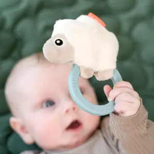Hochet avec anneau de dentition Sheepy Bleu