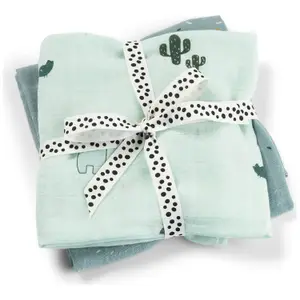 Lot de 2 langes Lalee Bleu (65x65 cm)