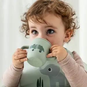Tasse à bec à 2 anses en silicone Playground Vert
