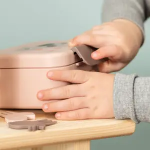 Boîte à goûter avec piques snack Tiny farm Rose