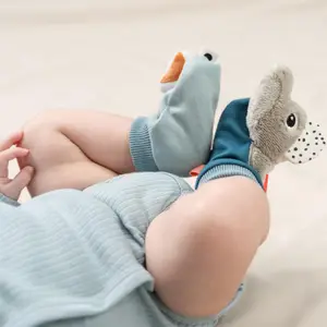 Paire de chaussettes à hochet Playground Bleu