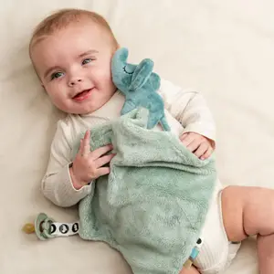 Doudou plat Elphee Bleu