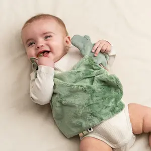 Doudou plat Croco Vert