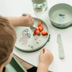 Coffret repas Foodie avec gobelet 360° Tiny trails Vert
