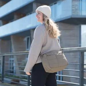 Sac de poussette matelassé Taupe