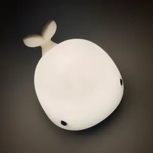 Mini veilleuse LED silicone Christian la baleine