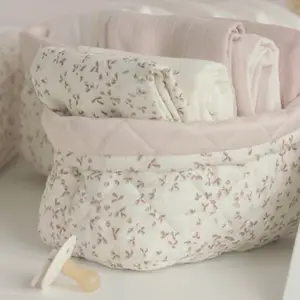 Lot de 2 paniers de toilette Lierre Amande