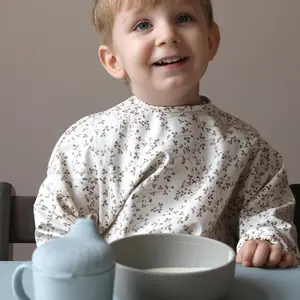 Bavoir bébé à manches Lierre
