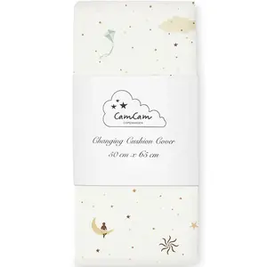 Housse de matelas à langer bébé en coton bio Dreamland (65 x 50 cm)