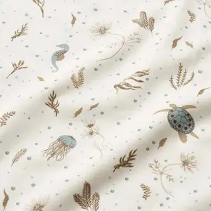 Drap-housse bébé en coton Sea garden (70 x 140 cm)