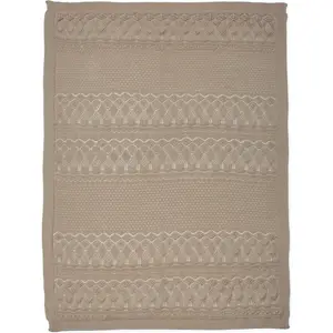 Couverture bébé en tricot Pointelle Hazel (100 x 80 cm)