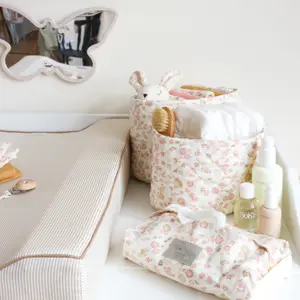 Lot de 2 paniers de rangement matelassé Augusta
