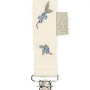 Attache sucette brodé Blueberries (22 cm)
