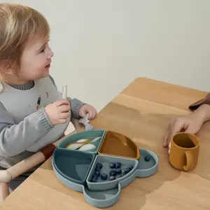 Assiette à compartiments Arne Mr Bear Blue fog multi mix