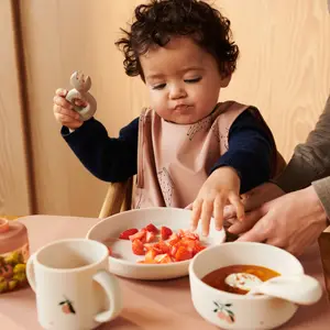 Coffret repas en silicone Vivi Peach (4 pièces)