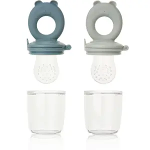 Lot de 2 sucettes grignoteuses Miranda whale blue-dove blue