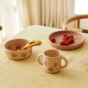 Coffret repas en silicone Vivi Butterfly Apple Blossom (4 pièces)