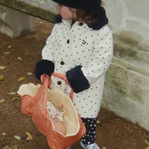 Couffin pour poupée Rose à pois