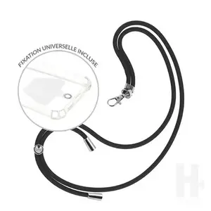 Tour de Cou Fashion en Nylon avec Fixation Universelle - Noir
