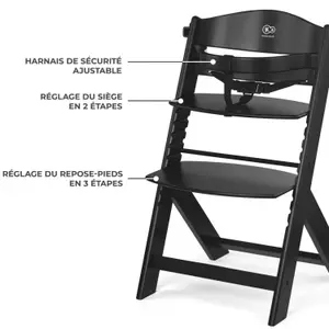 Chaise haute évolutive Enock Black