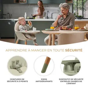 Chaise haute 2 en 1 Fini 2 Green
