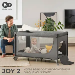 Lit parapluie 2 en 1 Joy 2 Gris