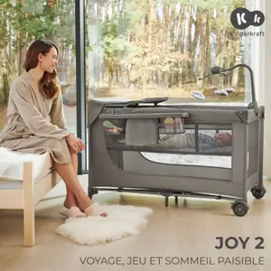 Lit parapluie 3 en 1 Joy 2 avec accessoires Dark Grey