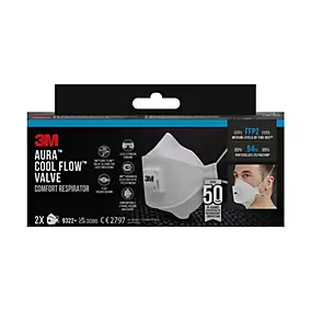 Masque anti-poussière avec valve FFP2 3M, 2 pièces