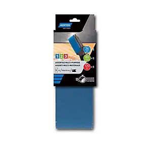 Bande abrasive - grain 36/80/120 - L.61 x l.10 cm - lot de 3 pièce(s) - Norton