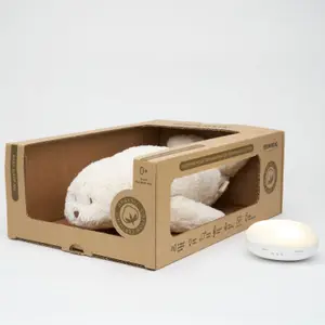 Peluche veilleuse Phoque nature bio blanc polaire