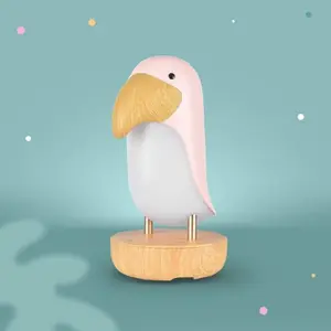 Veilleuse et enceinte Bluetooth Toucan Rose
