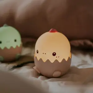 Veilleuse rechargeable bébé Dinosaure Rose