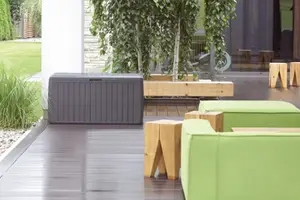 Coffre de jardin gris anthracite - 280 L