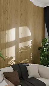 Panneau tasseau flexible MDF Ella effet chêne clair 90X40 cm