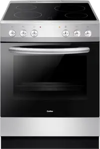 Cuisinière vitrocéramique 4 zones 5800 W four 76 l convection naturelle gris curtiss