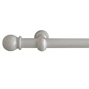 Kit de tringle à rideau 164cm, ⌀35mm blanc