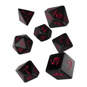 Set de dés Classic RPG Noir et Rouge - Q-Workshop