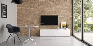 Plaquette de parement en béton "Madera" beige Multi-dimensions x Ép. 8 à 23 mm