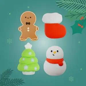 Set de 4 magnets lumineux de Noël