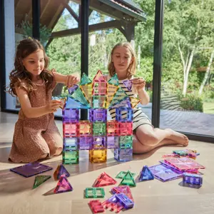 Grand kit de construction magnétique Creative Pastel (125 pièces)