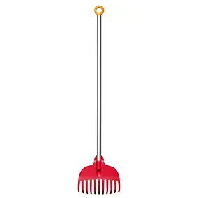 Râteau à feuille MyFirstFiskars pour enfant Fiskars - Manche aluminium - Dents en plastique