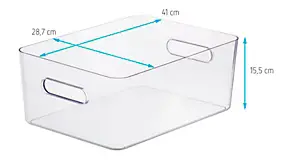 Boîte de rangement réctangulaire transparente SmartStore Compact Clear taille L