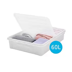 Boîte de rangement sous le lit SmartStore Bedroller Orthex transparent 60L
