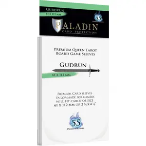 55 Protège-cartes Gudrun Format French Tarot 61x112mm Premium Queen Tarot - Paladin
