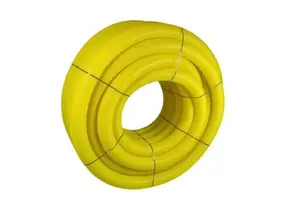 Drain annelé pvc D.10 cm longueur 25 m jaune perforé et manchonné